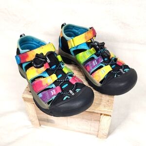 Keen Newport H2 Kids, Rainbow Tie Dye, 13, Waterproof, Quick Dry, Rubber Sole